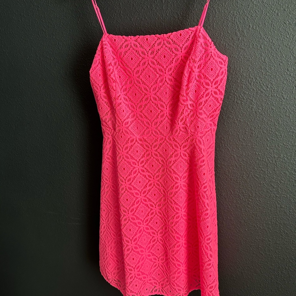 Lilly Pulitzer Pink Lace Tea Dress Dress